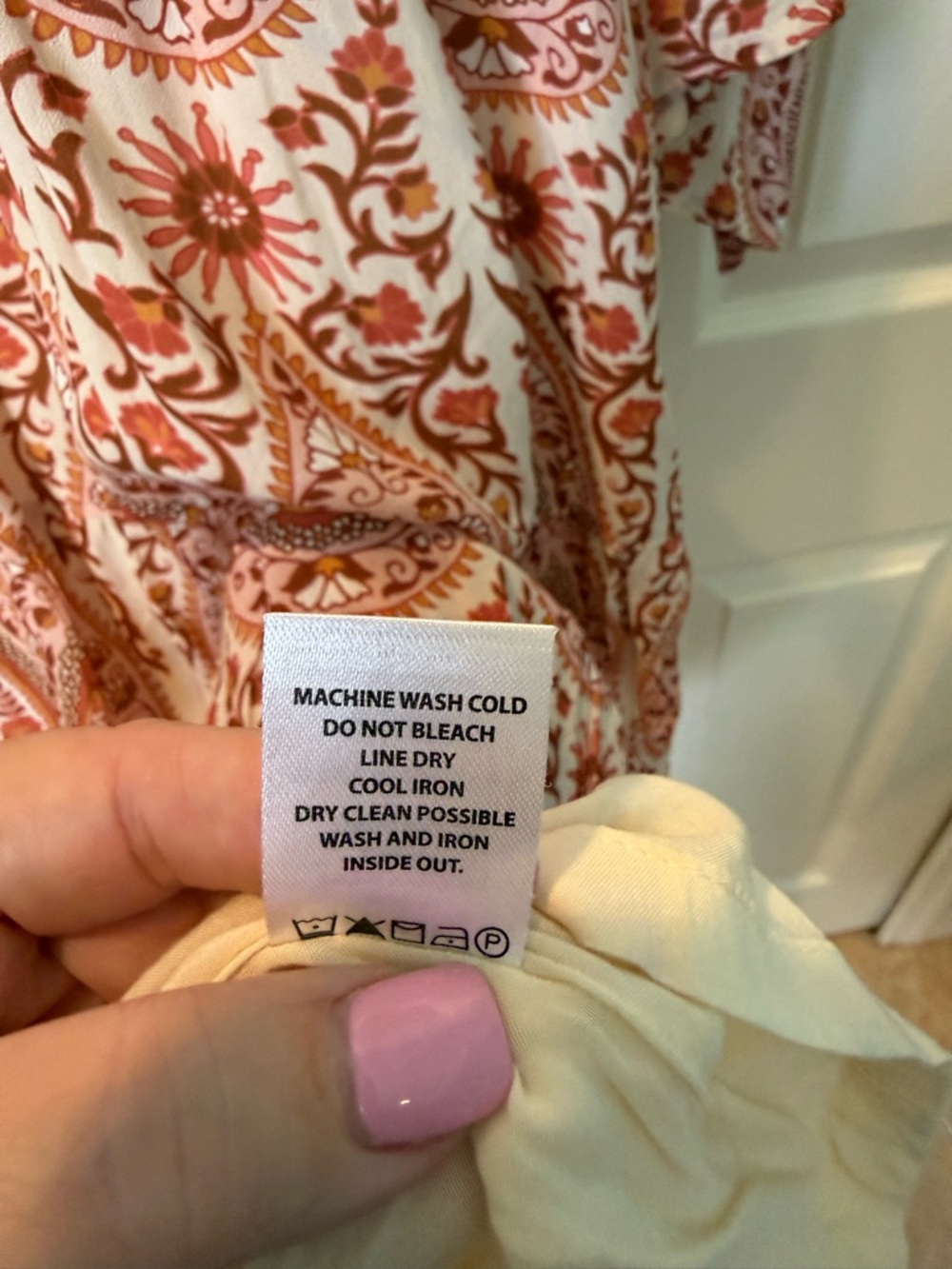 # Spartina 449 XXL Maisie Pink House Boho Paisley Dress - Picture 8 of 9